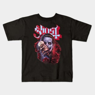 Ghost vinaged red Kids T-Shirt